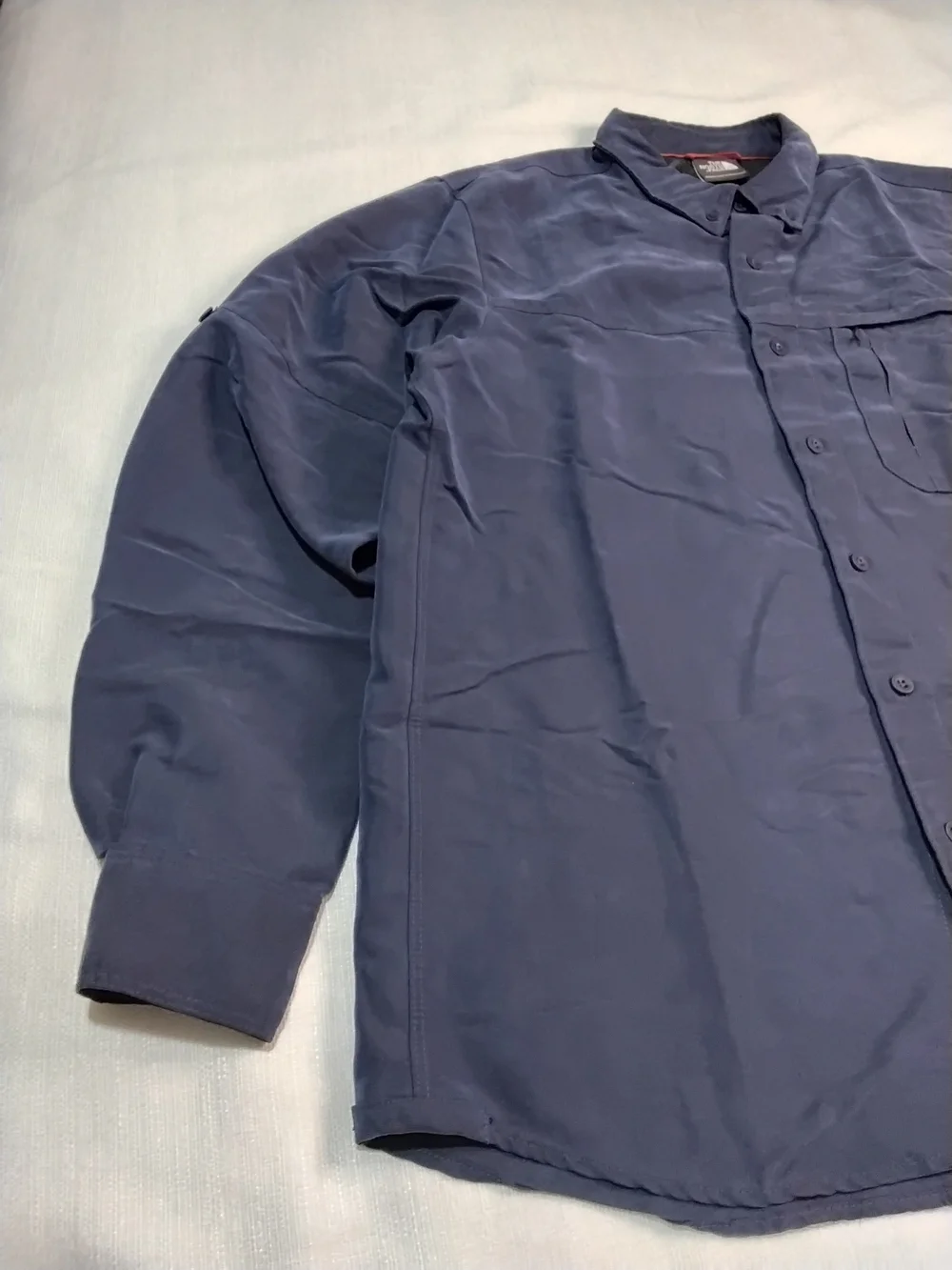 The North Face Men's Navy Blue Long-Sleeve Button-Down Shirt Sz M.